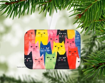 Cat Ornament, Cat Christmas Ornament, Cat Lover Christmas Ornament, Cat Christmas Gift