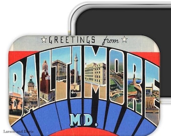 Maryland Gift, Maryland Magnet, Maryland Wedding Favor, Maryland Souvenir, Baltimore Magnet, Baltimore Maryland Gift, Baltimore Gift