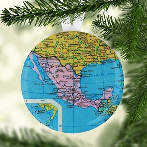 Mexico Christmas Ornament, Mexico Christmas Gift, Mexico Map Ornament, Mexico Christmas Ornament, Map of Mexico