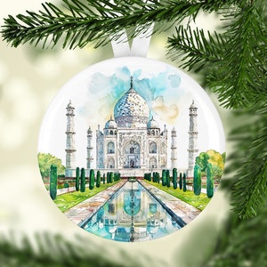 India Christmas Ornament, India Christmas Gift, Taj Mahal Ornament, Taj Mahal Gift