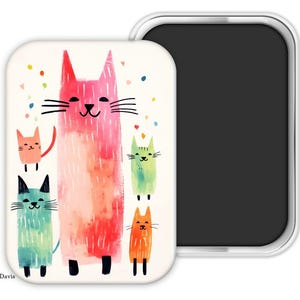 Cat Magnet, Refrigerator Magnet, Magnet, Cat Gift, Kitchen Magnet, Kitchen Gift, Kitchen Decor, Cat Theme