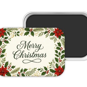 Christmas Magnet, Christmas Refrigerator Magnet, Christmas Fridge Magnet, Christmas Decor, Christmas Hostess Gift, Merry Christmas Magnet