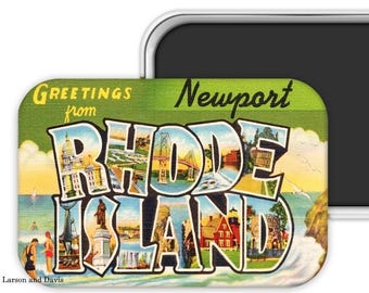 New Port Rhode Island Magnet, New Port Rhode Island Gift, Rhode Island Souvenir, Rhode Island Magnet, Rhode Island Wedding Favor