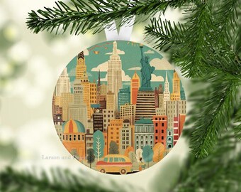New York Gift, New York Ornament, Statue of Liberty Ornament, Statue Of Liberty Gift, Travel Tree, Statue of Liberty