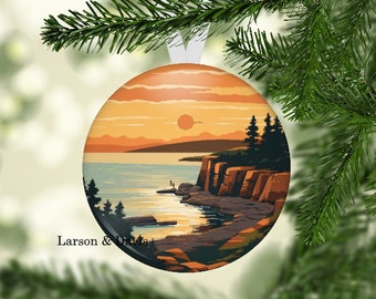 Acadia Christmas Ornament, Acadia National Park Ornament, Acadia National Park Gift, Acadia National Park, Acadia Gift, Acadia