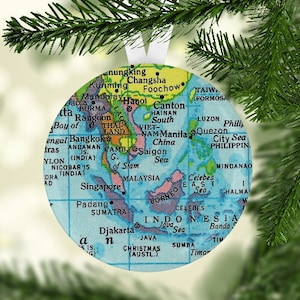 Southeast Asia Ornament, Southeast Asia Gift, Southeast Asia Christmas Ornament, Southeast Asia