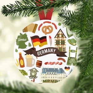 Germany Christmas Ornament, Germany Ornament, Germany Gift, Germany Magnet