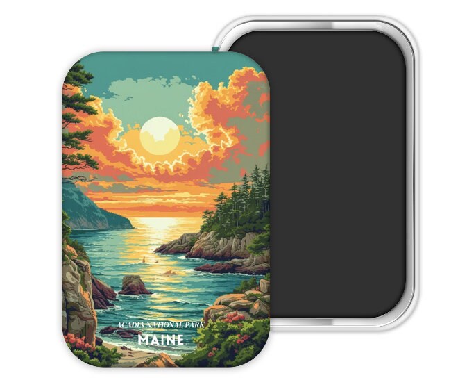 Portland Maine Lighthouse Car Magnet - 5" Refrigerator Magnet For Locker, Fridge, Metal Surfaces