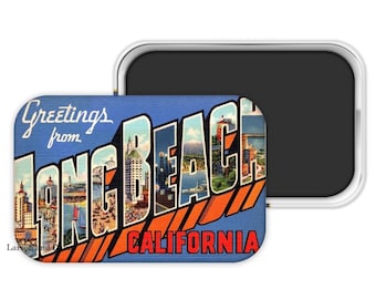 Long Beach Magnet, California Magnet, Long Beach Souvenir, Refrigerator Magnet, Souvenir Magnet, Wedding Favor