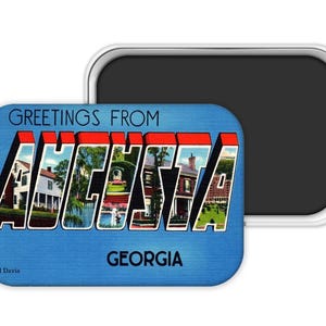 Augusta Refrigerator Magnet, Agusta Gift, Agusta Georgia Magnet, Georgia Magnet, Georgia Gift, Georgia Souvenir, Augusta Souvenir