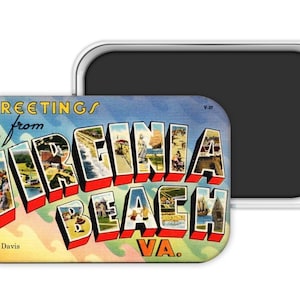Virginia Magnet, Virginia Beach Magnet, Virginia Beach Gift, Virginia Souvenir, Virginia Fridge Magnet,