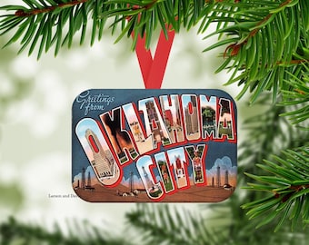 Oklahoma City Christmas Ornament
