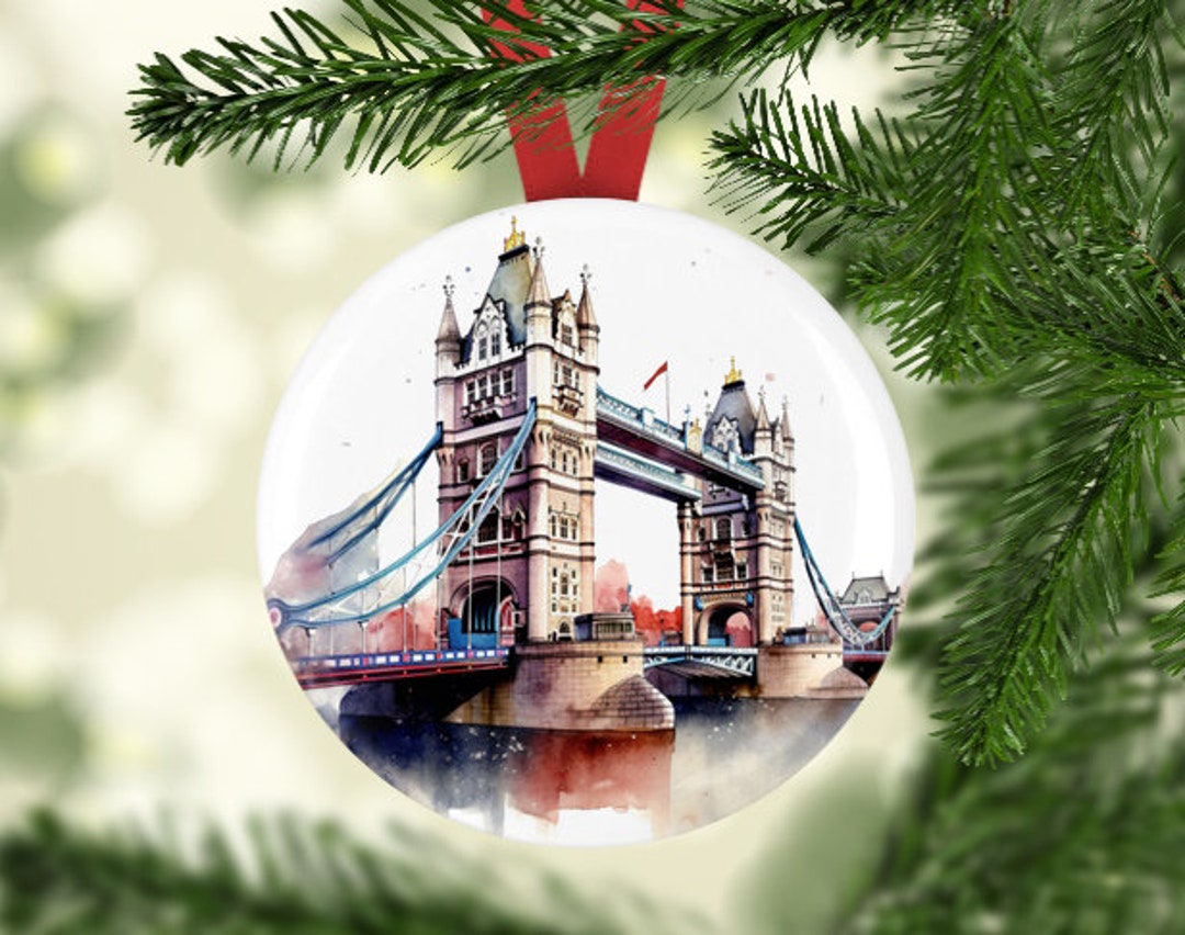 London Christmas Ornament, London Bridge Ornament, London Christmas