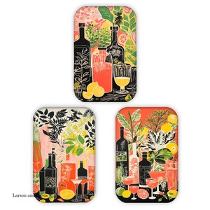 Magnets, Set of 3 Refrigerator Magnets, Kitchen Magnets, Housewarming Gift, Drink Refrigerator Magnets, Retro Magnets, Kitchen Gift