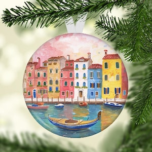 Italy Christmas Ornament, Italy Christmas Gift, Italy Ornament, Italy Gift, Italy Travel Tree, Venice Ornament, Venice Gift