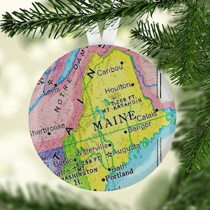 Maine Gift, Maine Ornament, Gift under 5, Maine Christmas Gift, Maine Wedding Favor, Maine Christmas Ornament
