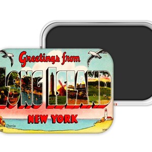 Long Island Magnet, Long Island Souvenir Magnet, Long Island New York, New York Magnet, Souvenir Magnet
