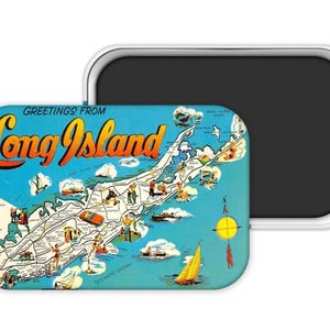 Long Island Magnet, Long Island Souvenir Magnet, Long Island New York, New York Magnet, Souvenir Magnet