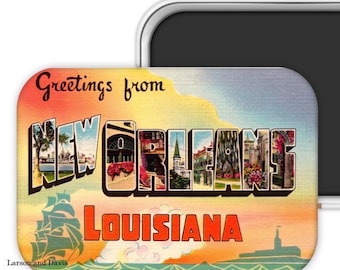 New Orleans Manget, New Orleans Souvenir, Louisiana Magnet, New Orleans Gift, Hostess Gift, Louisiana Souvenir, New Orleans Louisiana