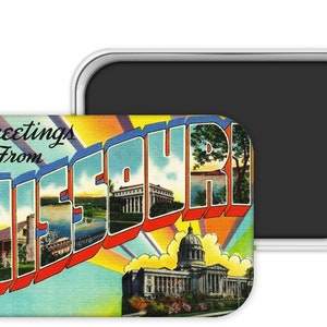 Missouri Gift, Missouri Magnet, Missouri Wedding Favor, Missouri Souvenir, Missouri Postcard Magnet, Missouri Gift