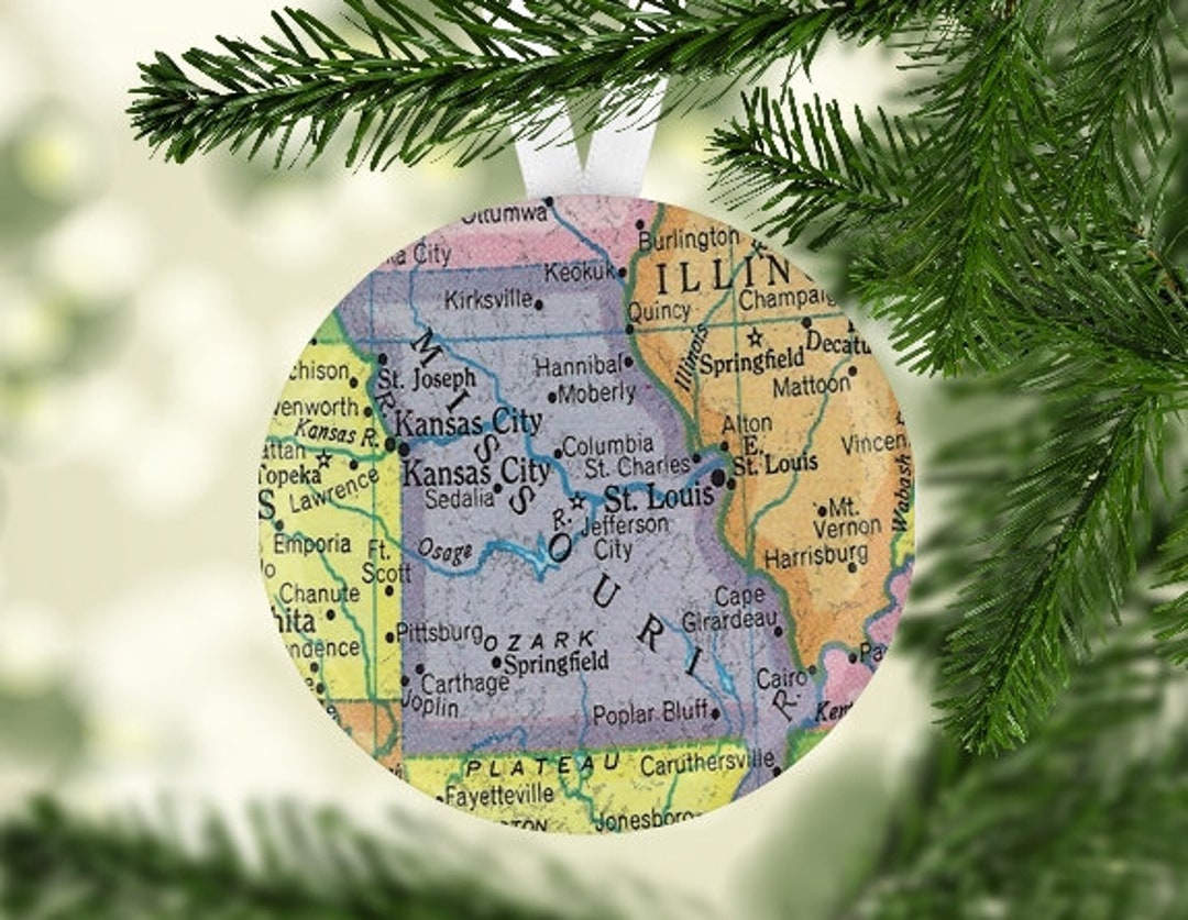 Missouri Gift, Missouri Ornament, Gift under 5, Missouri Christmas Gift