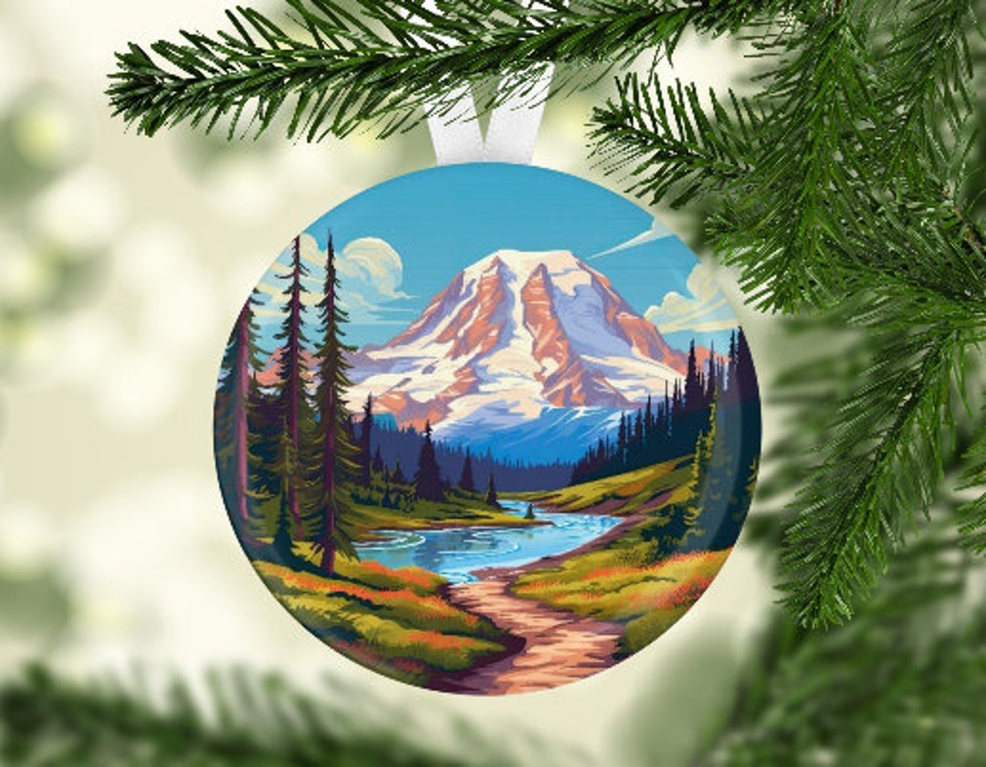 Mt. Rainier National Park Christmas Ornament Mt. Rainier Etsy