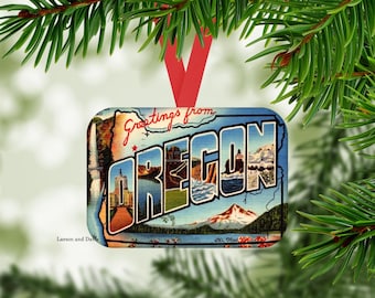 Oregon Ornament, Oregon Christmas Ornament, Oregon Souvenir Ornament, Oregon Wedding Favor, Oregon Gift