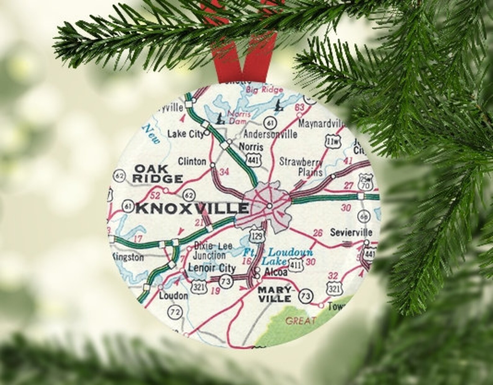 Knoxville Gift, Knoxville Ornament, Gift Under 5, Knoxville Christmas