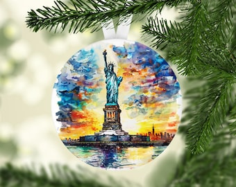 New York Gift, New York Ornament, Statue of Liberty Ornament, Statue Of Liberty Gift, Travel Tree, Statue of Liberty