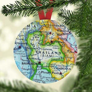 Thailand Ornament, Thailand Christmas Ornament, Thailand Gift, Thailand