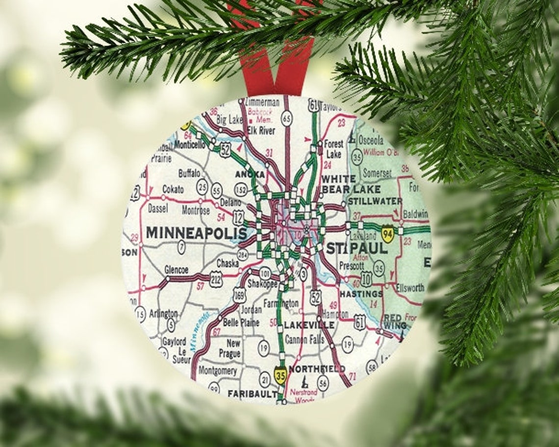 Minneapolis Christmas Ornament Minneapolis Ornament Gift Etsy