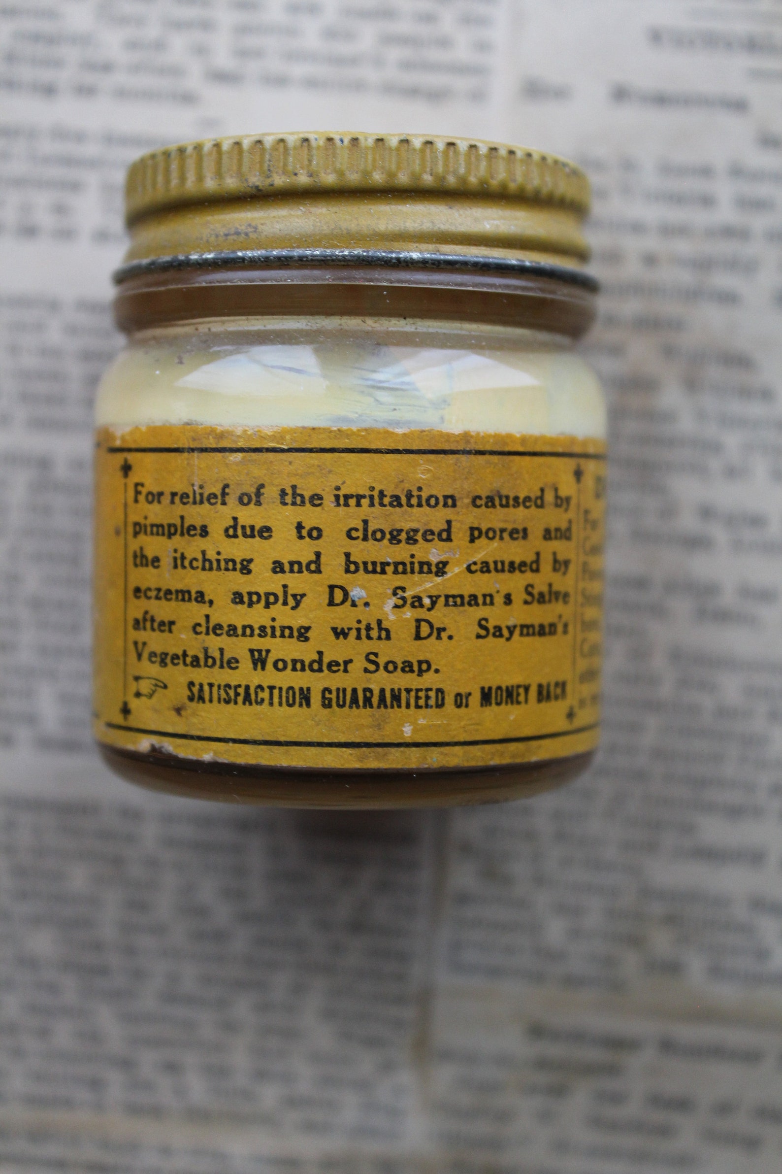 Doctor Saymans Salve Antique Medical Jar Antique Salve Jar Etsy