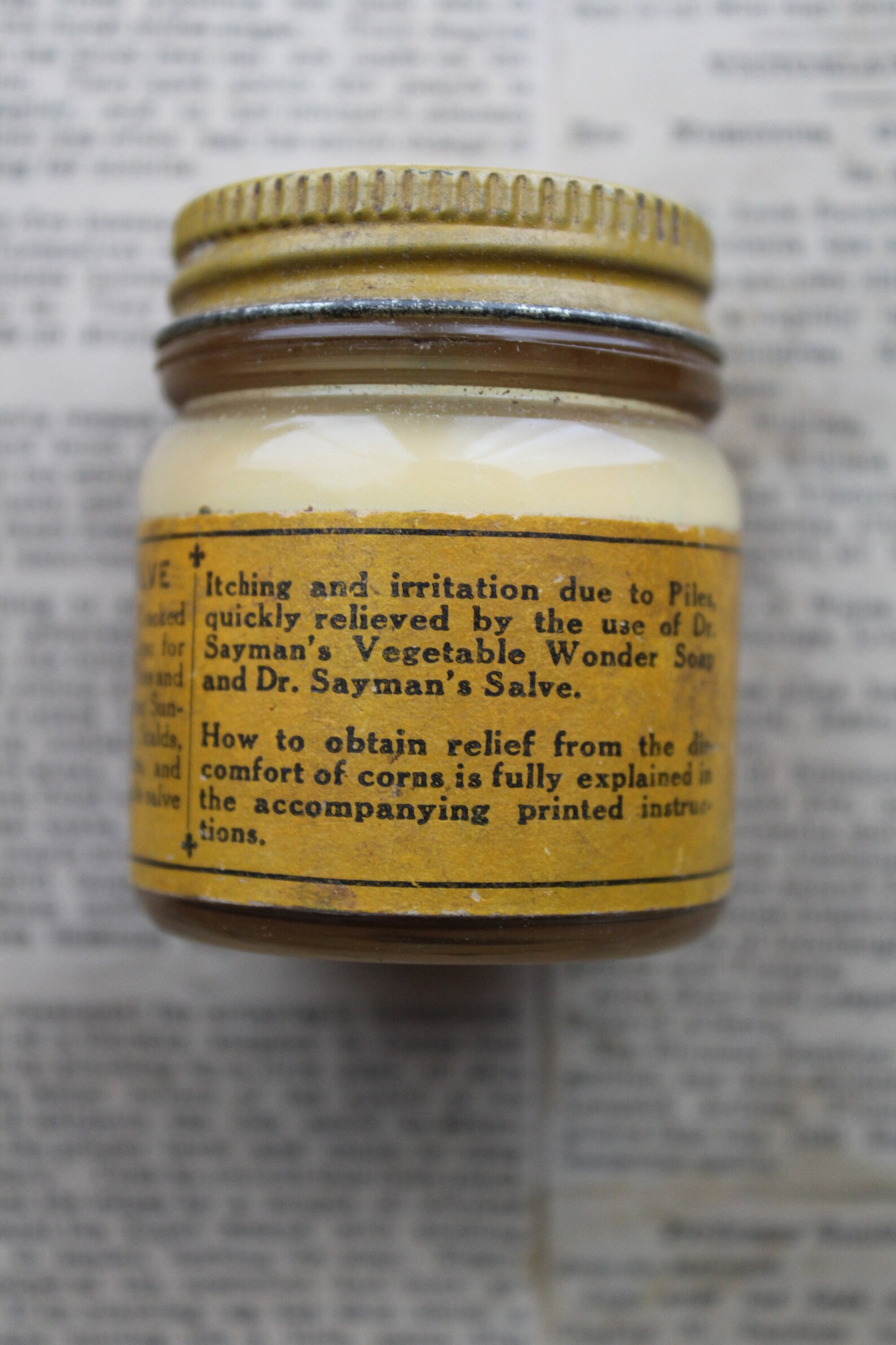 Doctor Saymans Salve Antique Medical Jar Antique Salve Jar Etsy