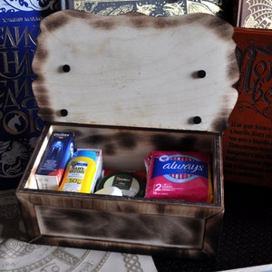 Caduceus. Medicine box. Wooden box for storage. Box for herbs. Box for crystals image 10