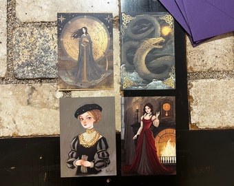 Fantasy Postcards - Set of 4 - Mystery stories