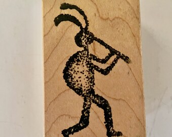 Kokopelli Design Rubber Stamp - Rubber Poet 2001