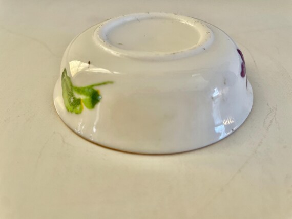 Tiny Violet Ring Dish - Gold Trim - image 5