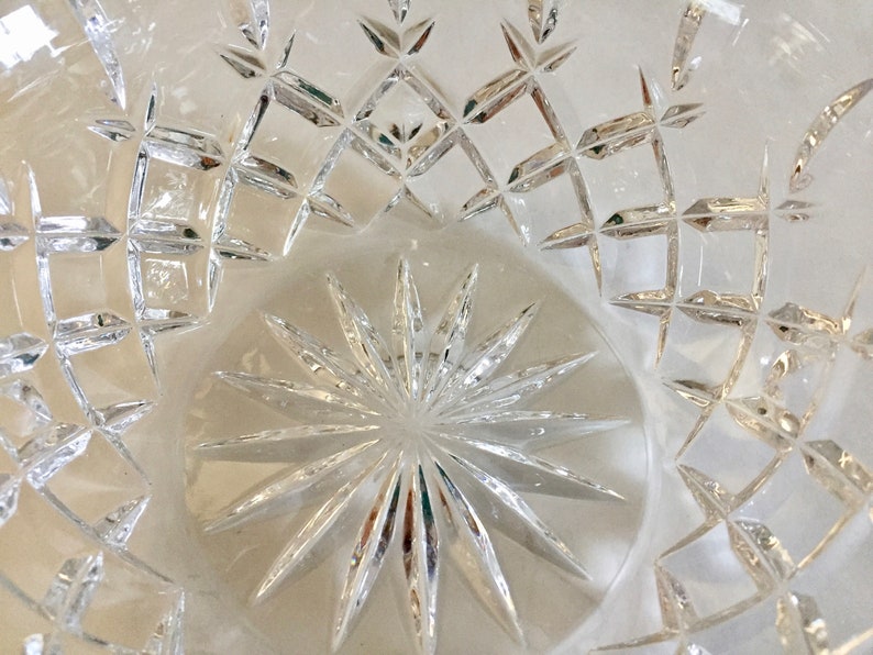 Waterford Crystal Glass Bowl Lismore Pattern Scalloped Rim Etsy