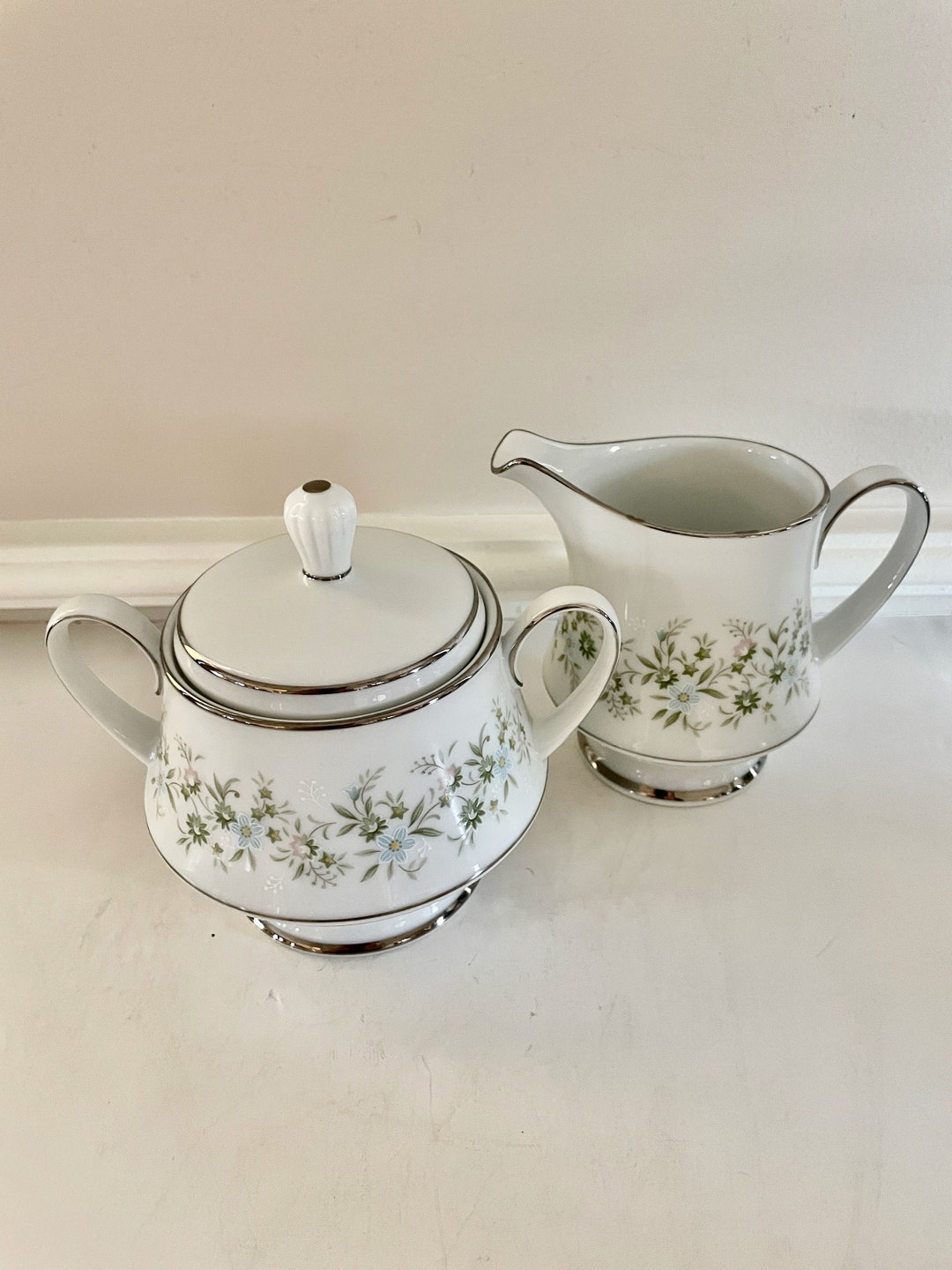 Noritake Creamer and Sugar Bowl Set Savannah Etsy