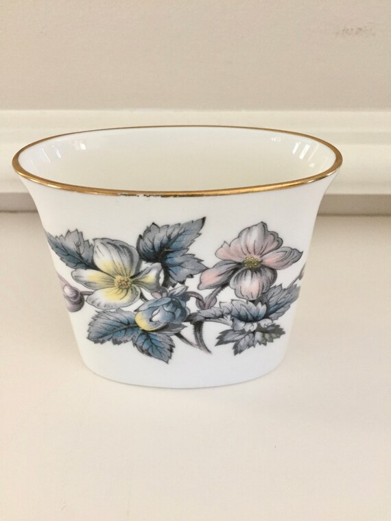 Royal Worcester Bone China Oval Cup Holder / Vase Woodland Etsy