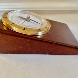 Edelin Quartz Wooden Wedge Stand Up Clock