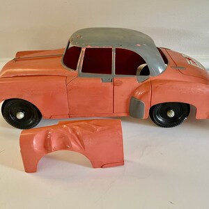 1950s Ideal Fix it Toy Car - Salmon Colored