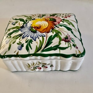 Italian Ceramic Covered Box - Mancioli