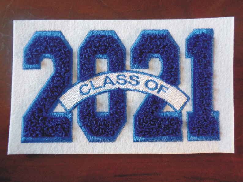 1 New Stock Chenille Patches Letterman jacket sew on 2021 Year Etsy
