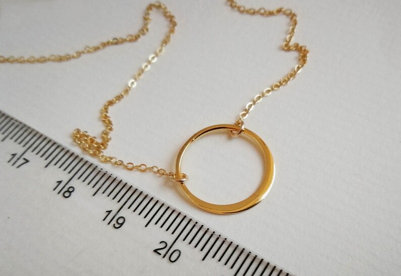 Christmas Gift Shop UK Gift Gold Circle Necklace Small Circle Necklace Gold Eternity Necklace Gold Karma Necklace