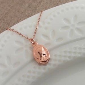 Rose Gold St Mary's Necklace. Virgin Mary Necklace. Rose Gold St Mary's Pendant. Catholic Jewelry. Religious Necklace. Religious Jewelry