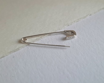 Safety Pin Earrings. Sterling Silver Safety Pin. Simple Everyday Earrings. Minimal Jewelry. Edgy Earrings. Modern Jewelry. Safe Place