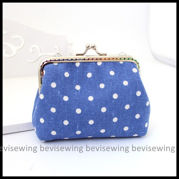 On Sale/PreCutting Frame Purse Kit/10cm Metal Frame/Dot Linen Etsy