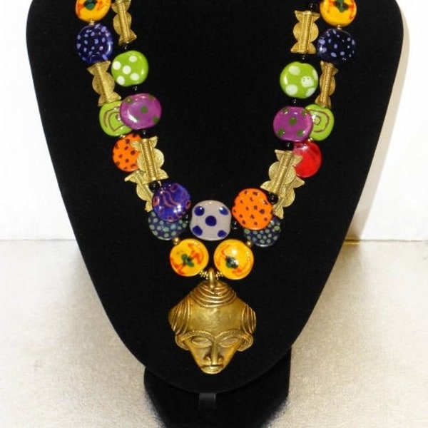 African Kazuri Beads Necklace with or without Pendant