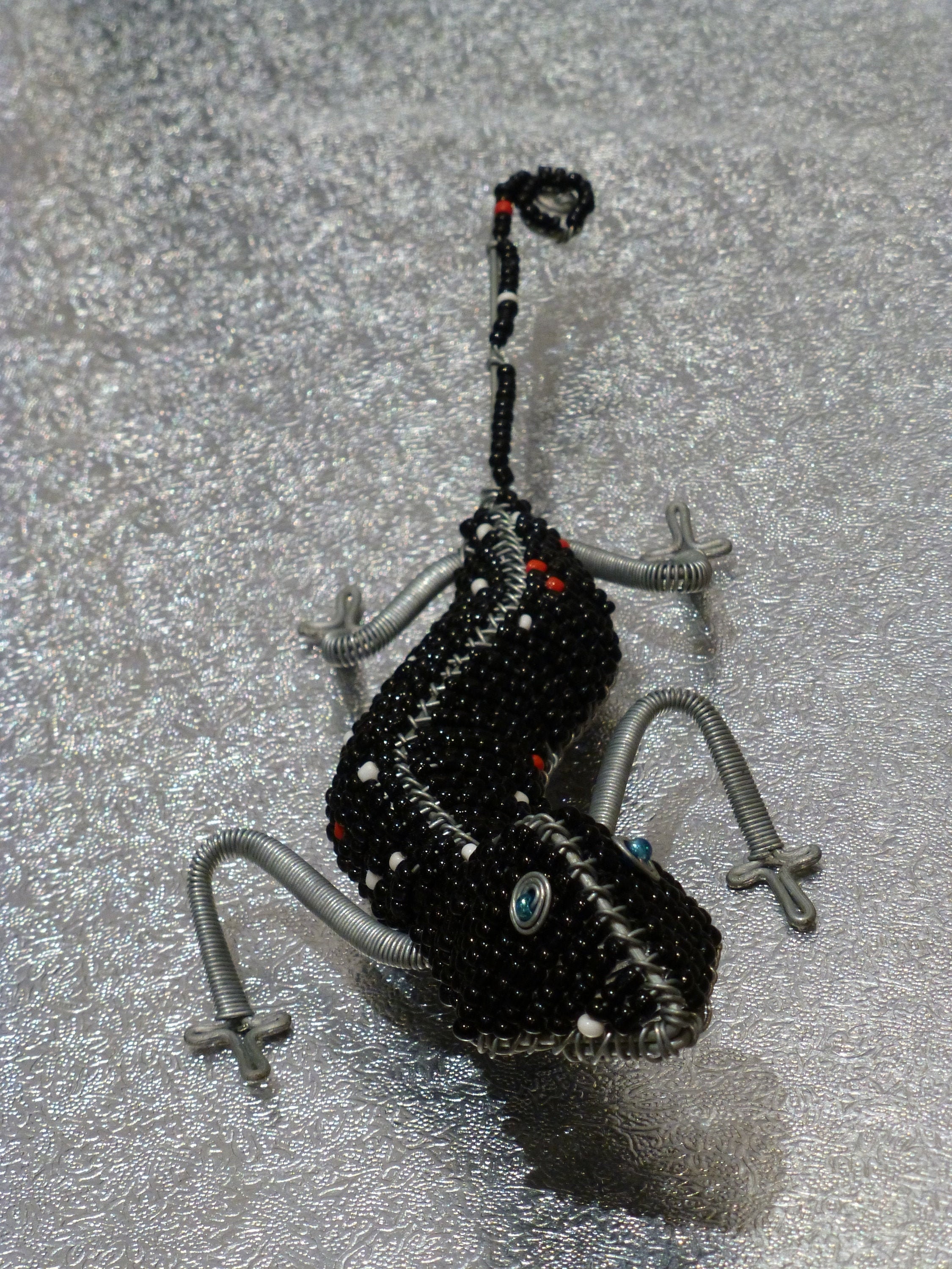 African Beaded Wire Lizard / Gecko made in Kenya Etsy